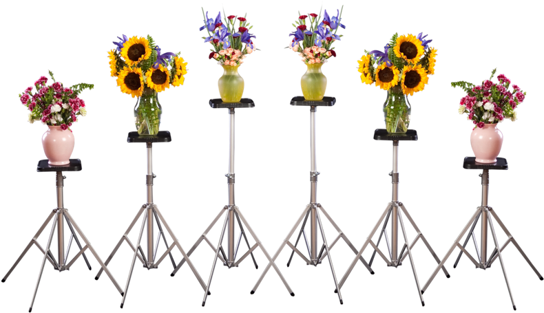 Floral Display Stands Variety PNG