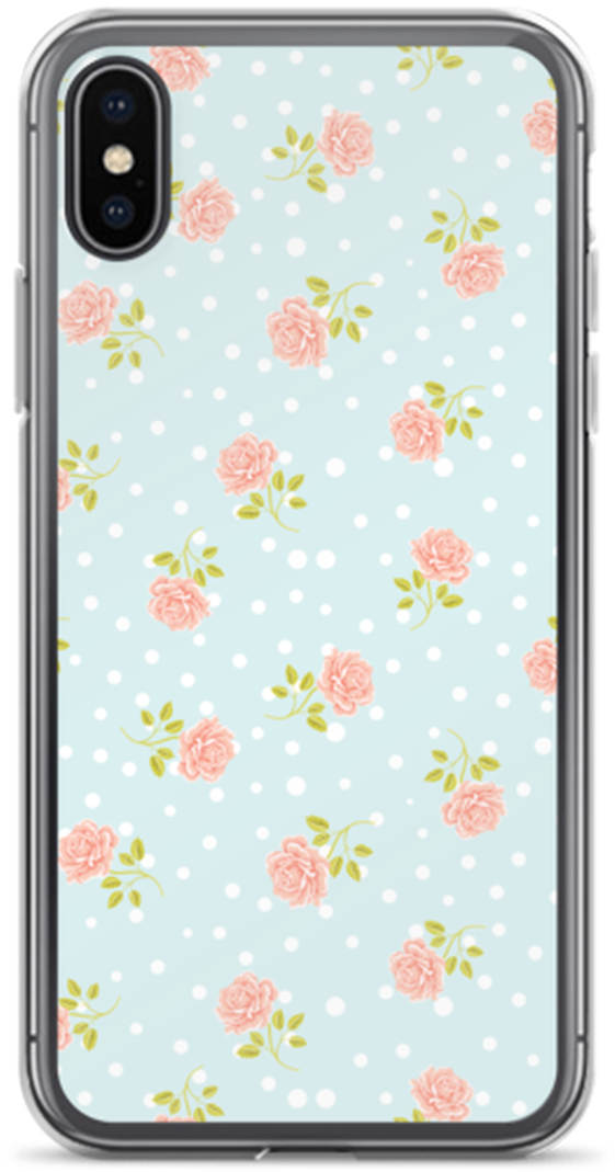 Floral Dot Pattern Phone Case PNG