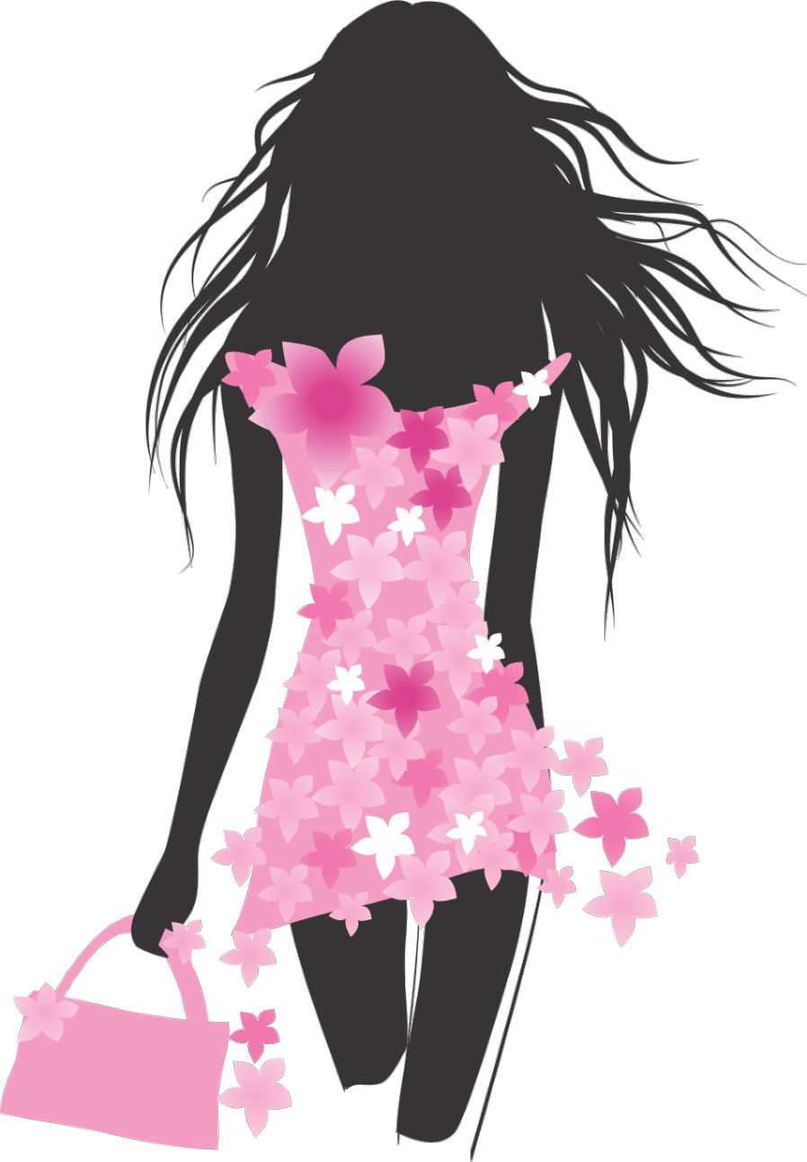 Floral Dress Fashion Silhouette PNG