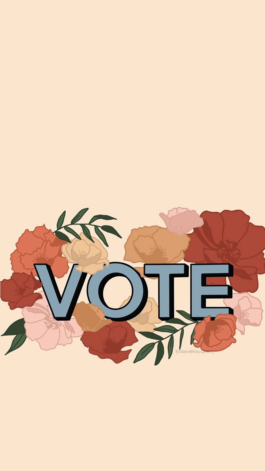 Floral Election Vote Background