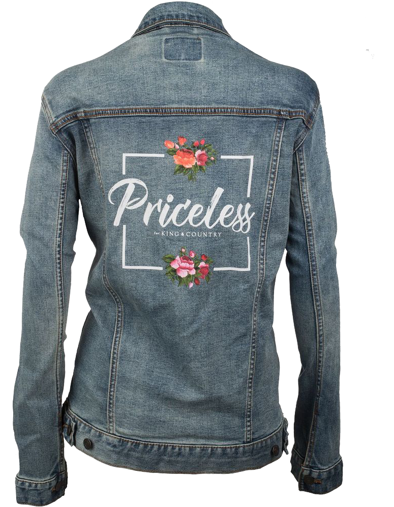 Floral Embellished Denim Jacket PNG