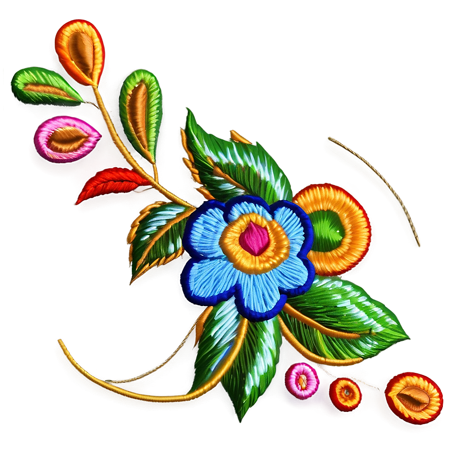 Floral Embroidery Design Png 05062024 PNG