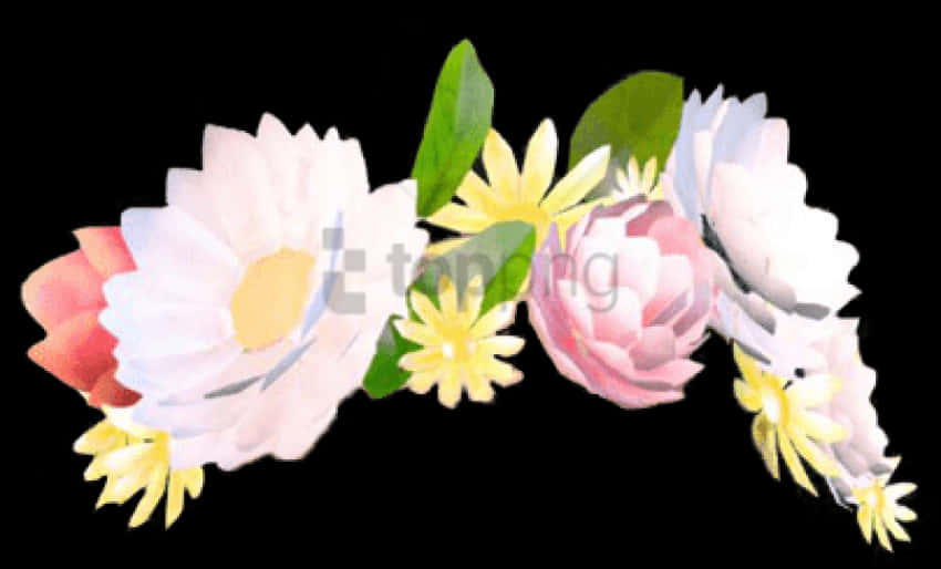 Floral Filter Snapchat Graphic PNG