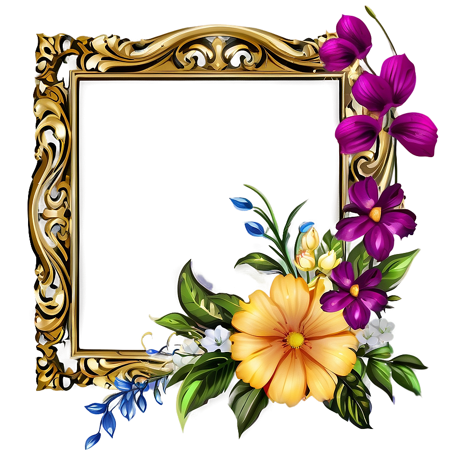 Floral Frame Border Png 26 PNG