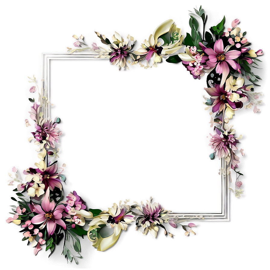 Floral Frame Border Png Hyc89 PNG