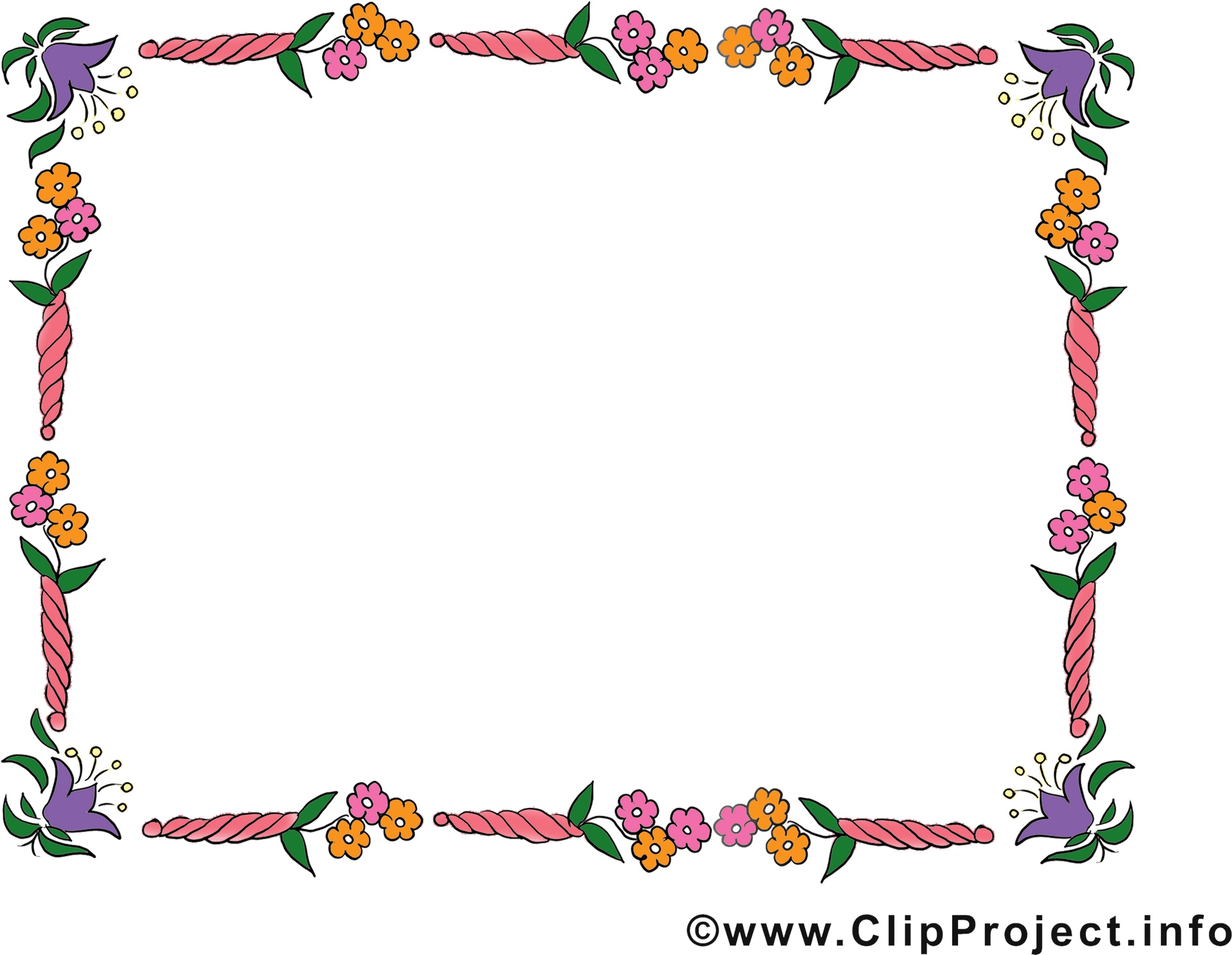 Floral Frame Clipart PNG