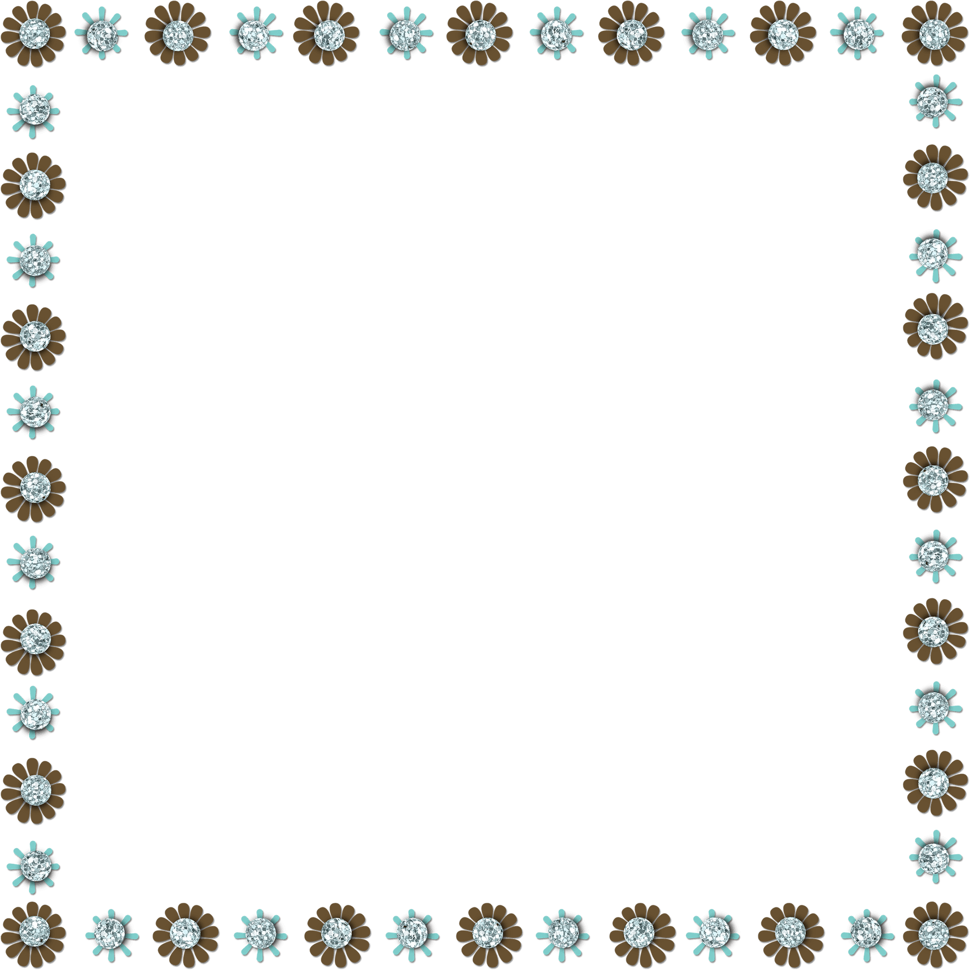 Floral Frame Design PNG