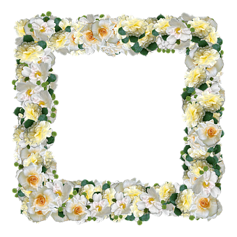 Floral_ Frame_of_ Yellow_ Roses.png PNG