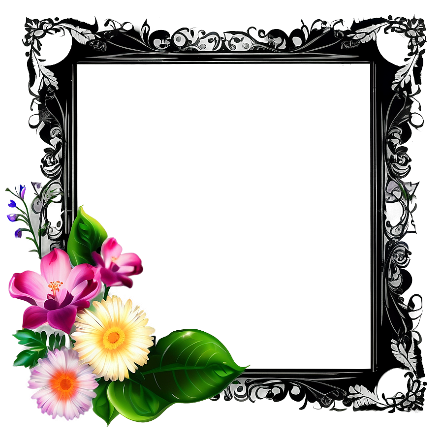 Floral Frame Png 12 PNG