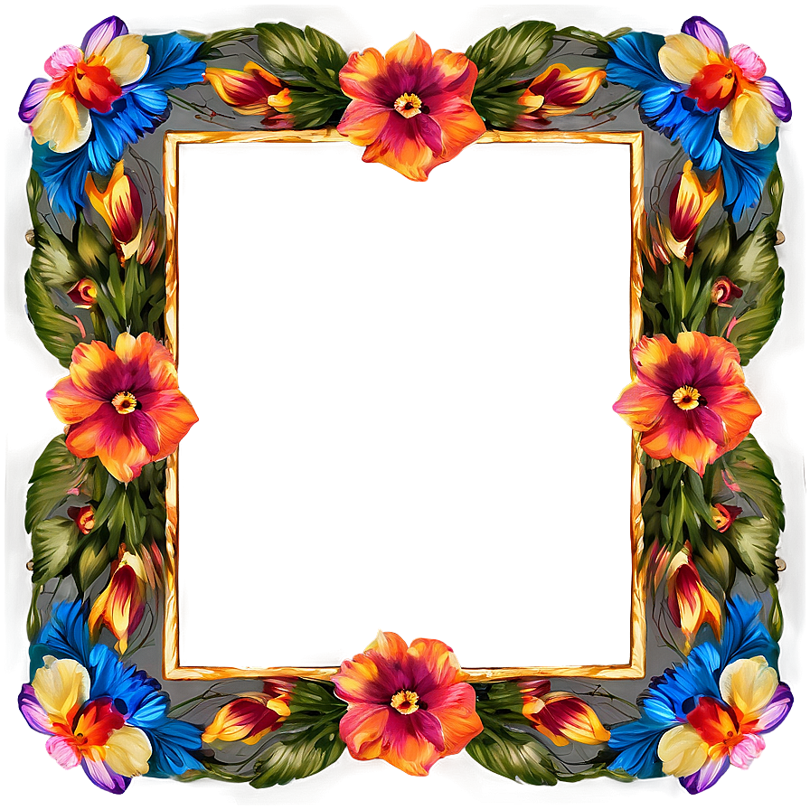 Floral Frame Png 24 PNG