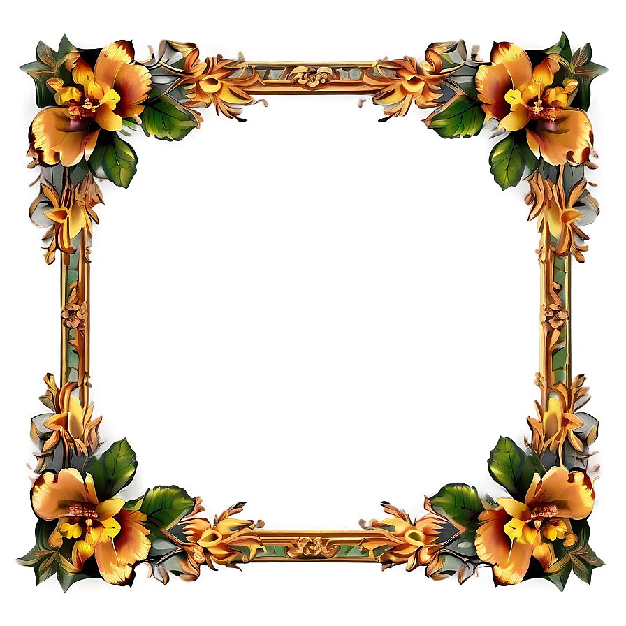 Floral Frame Png 33 PNG