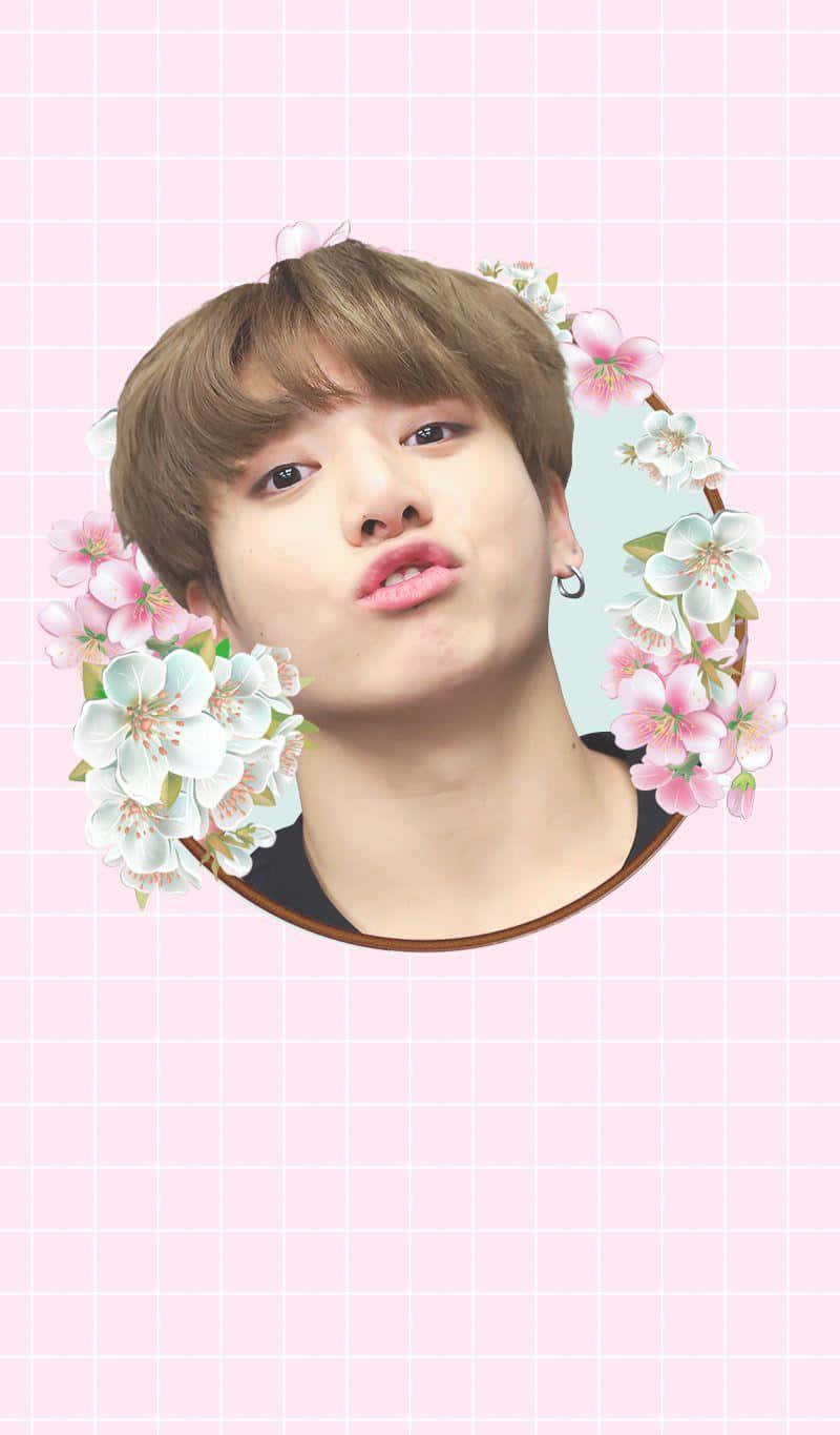 Floral_ Frame_ Pouting_ Face.jpg Wallpaper