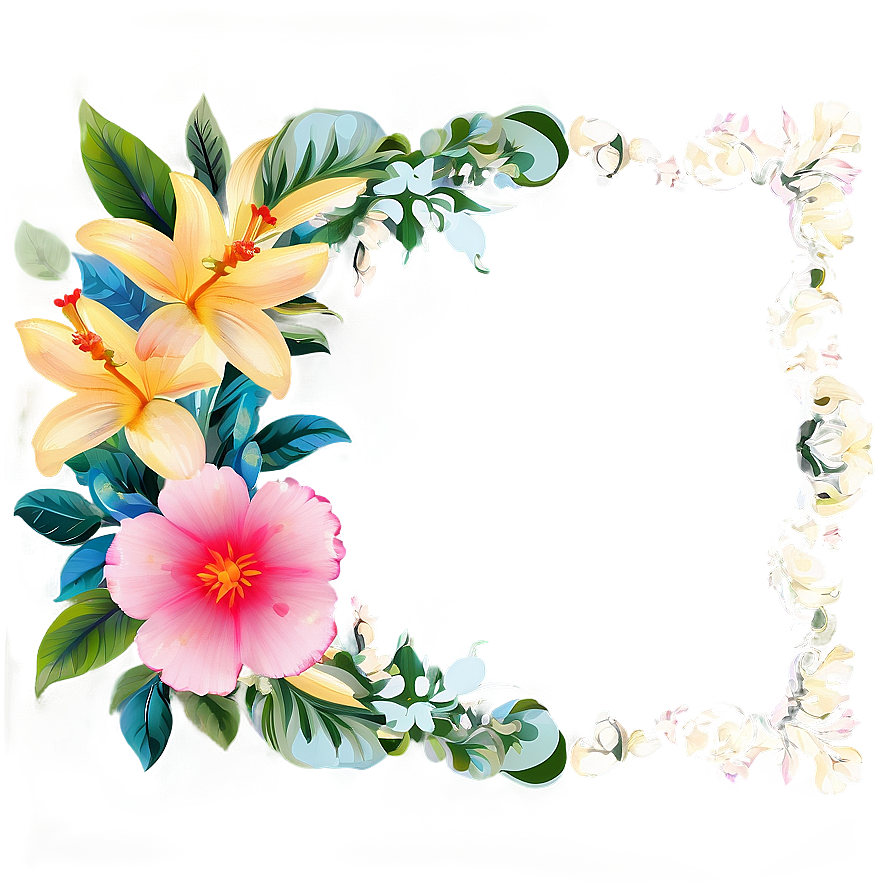 Floral Frame Silhouette Png 63 PNG