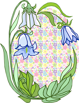 Floral Framewith Pastel Background PNG