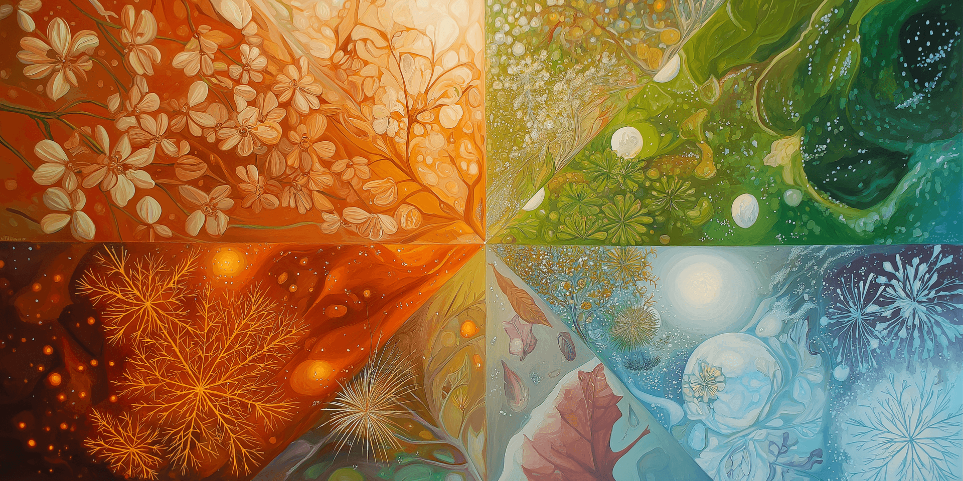 Floral Garden Kaleidoscope Wallpaper