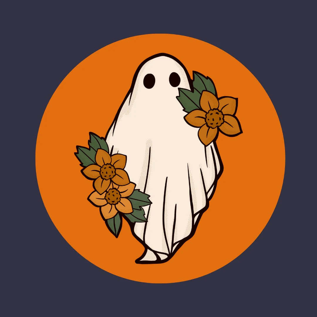 Floral_ Ghost_ Halloween_ Pfp Wallpaper