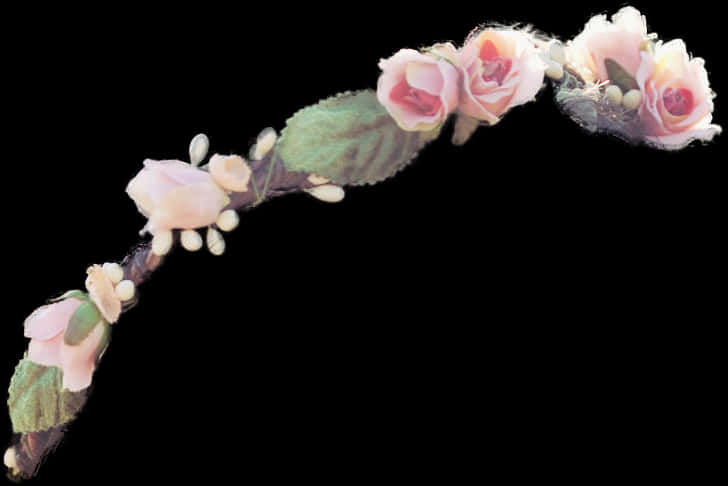 Floral Hair Crown Accessory PNG