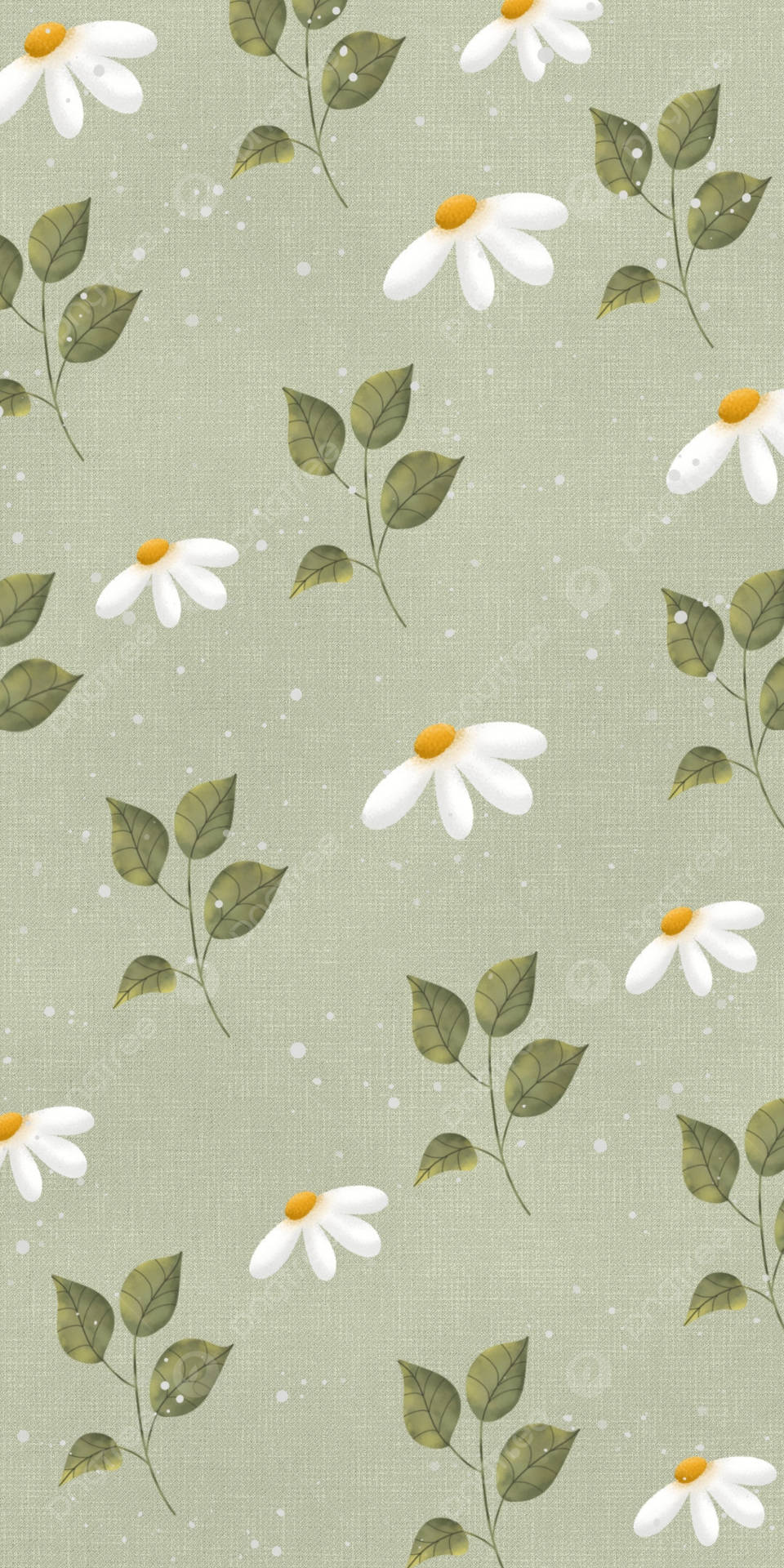 Floral Half Daisy Phone Wallpaper