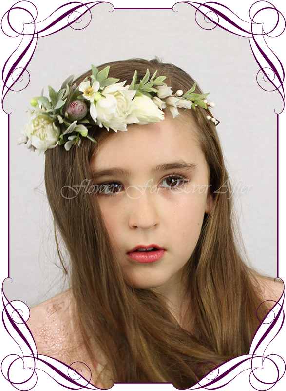 Floral Headband Girl Portrait PNG