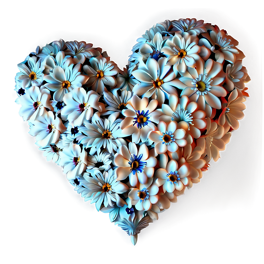 Floral Heart Clipart Decoration Png 86 PNG