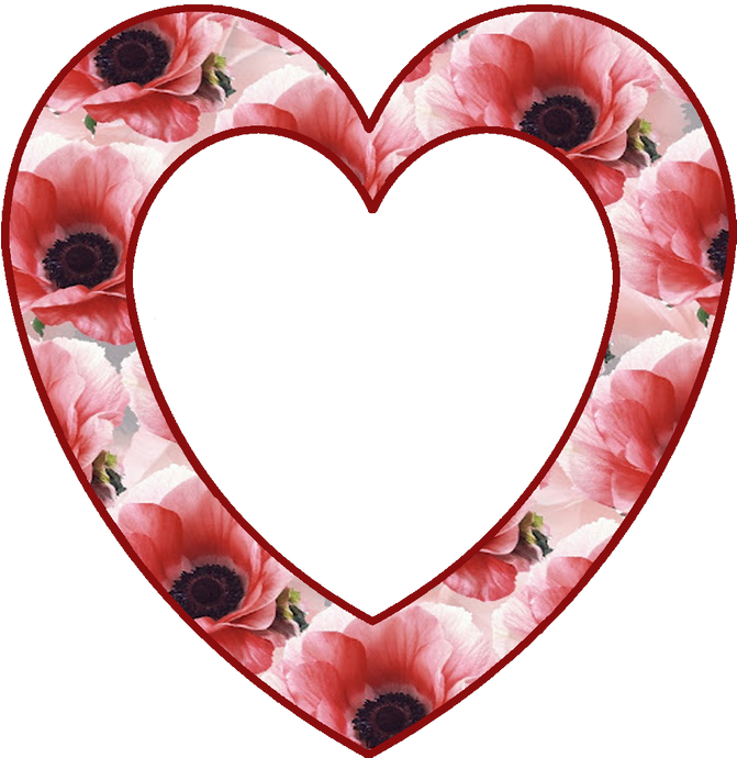 Floral Heart Frame P N G PNG