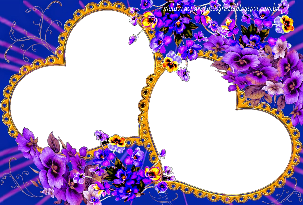 Floral Heart Love Frame PNG