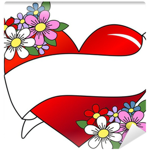 Floral Heart Love Tattoo Design PNG