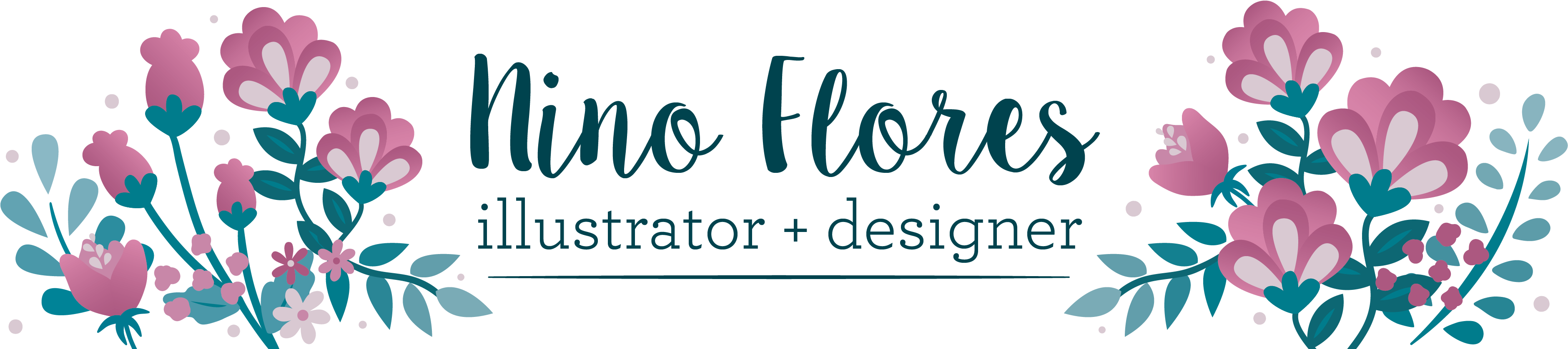 Floral Illustrator Designer Banner PNG