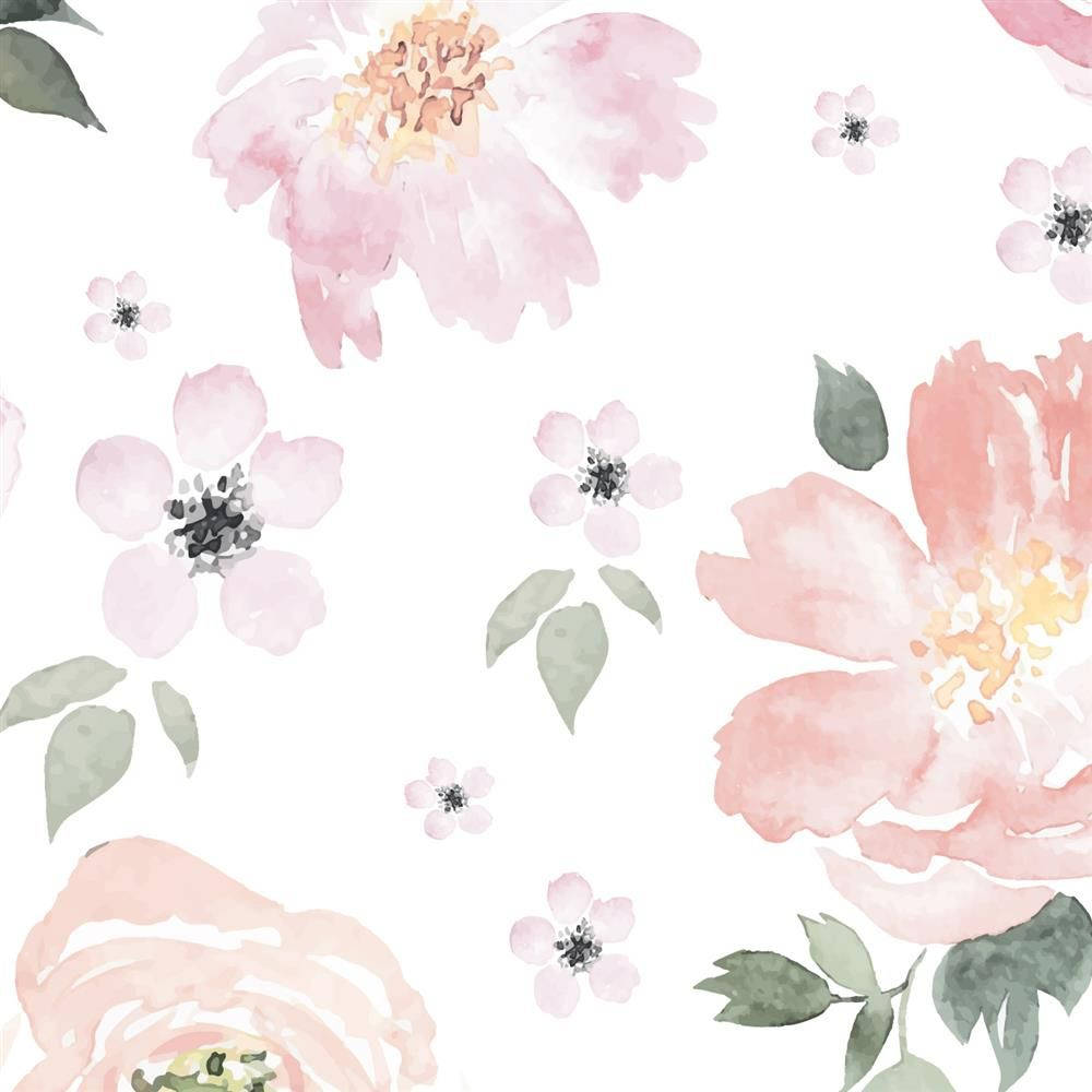Floral In Pastel Colors Wallpaper