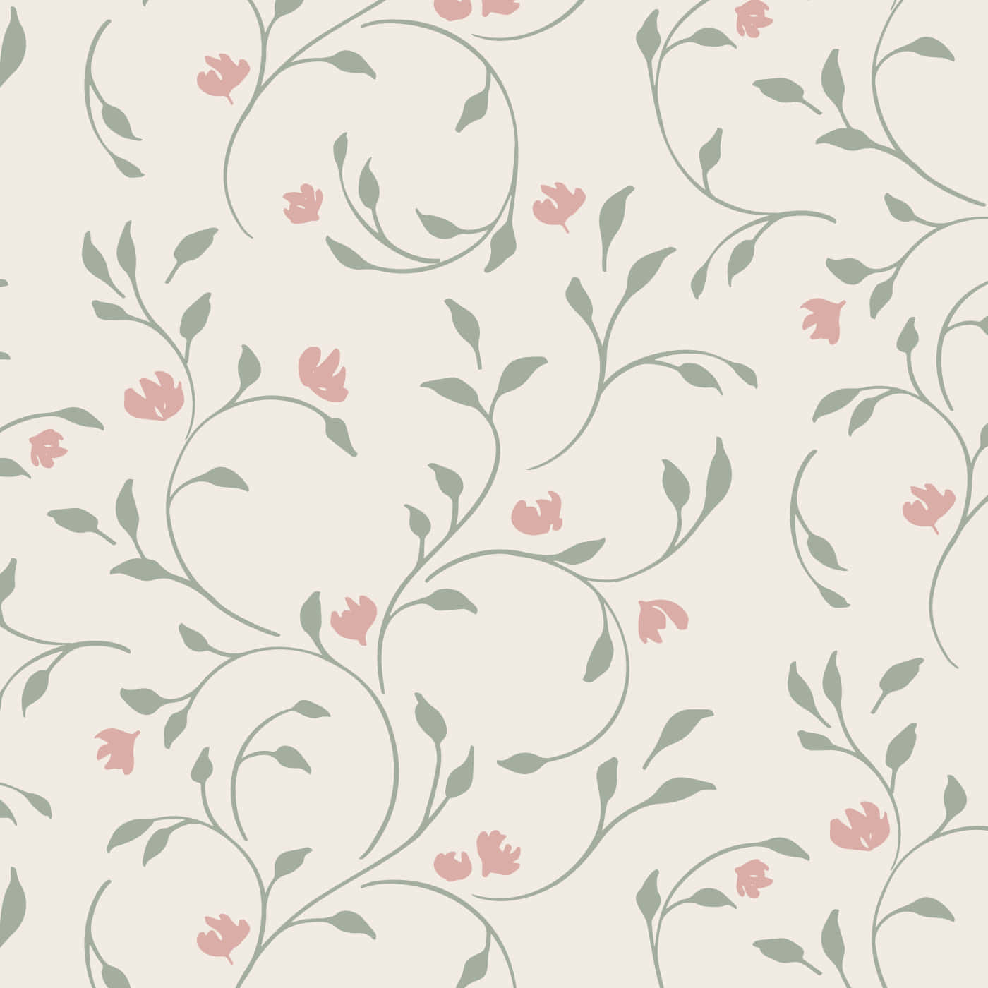 Floral Ivy Pattern Background Wallpaper
