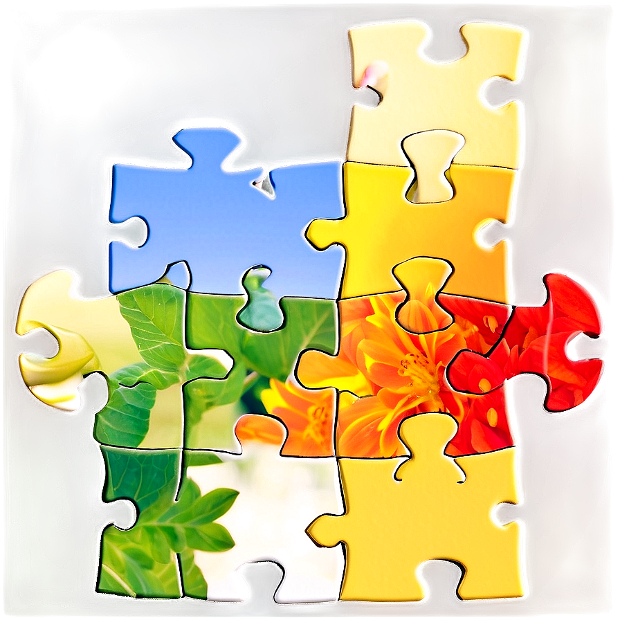 Floral Jigsaw Puzzle Png 72 PNG