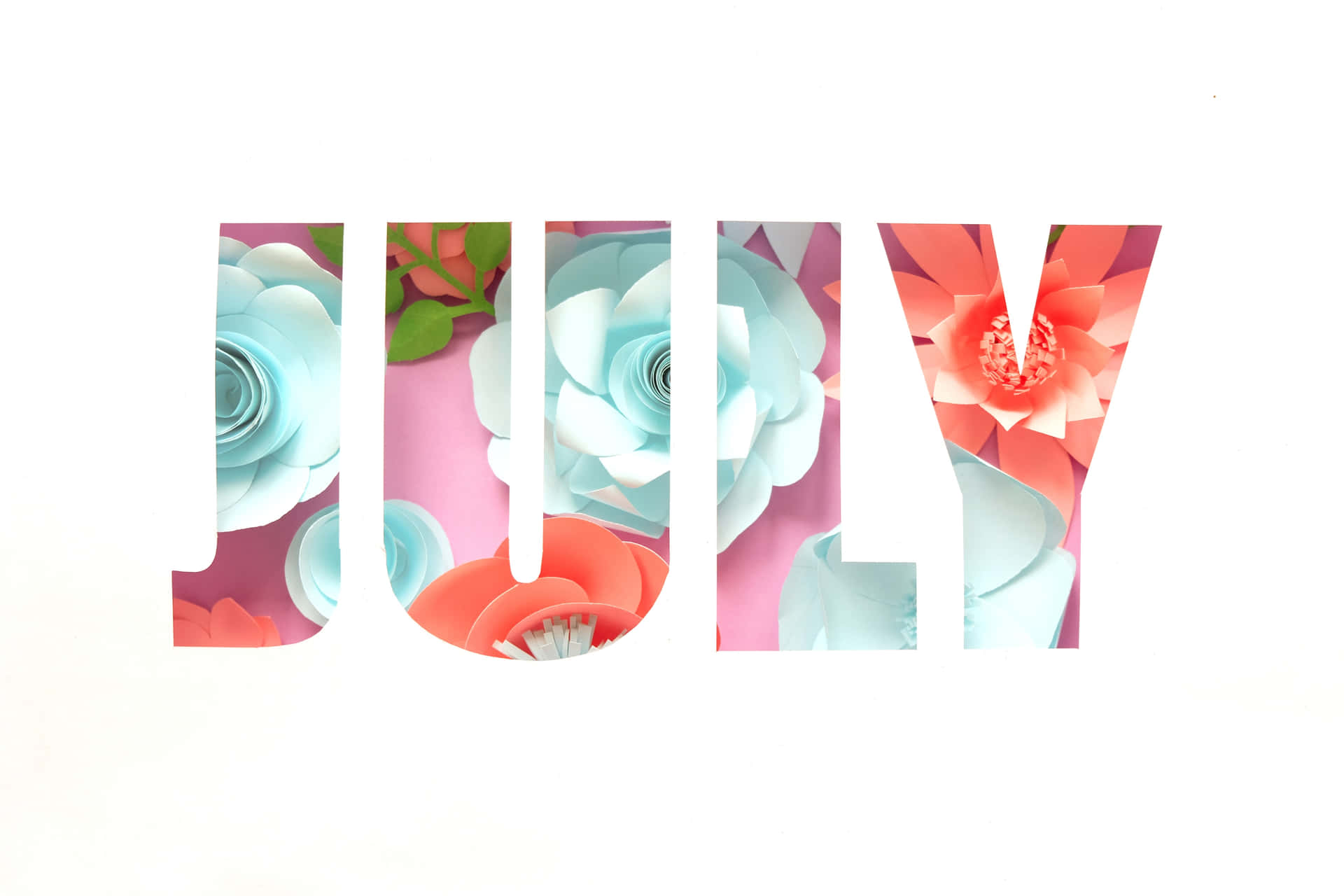 Floral July Desktop Wallpaper Wallpaper