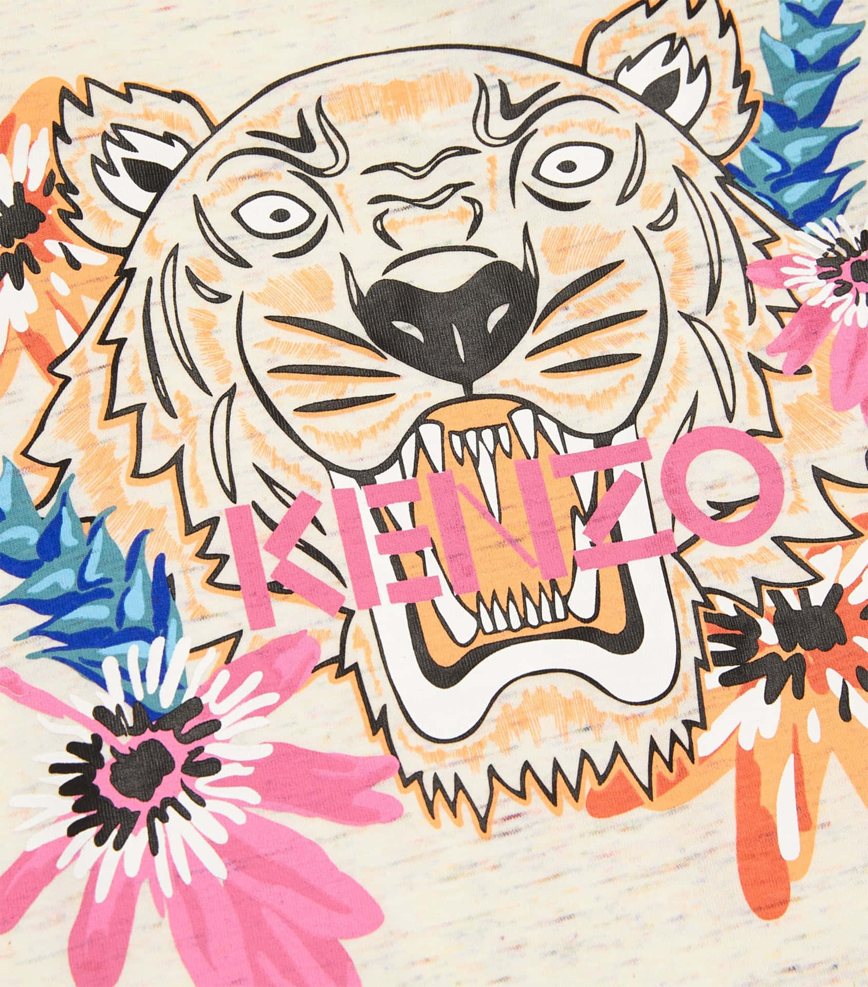 Blommigkenzo Tiger Wallpaper