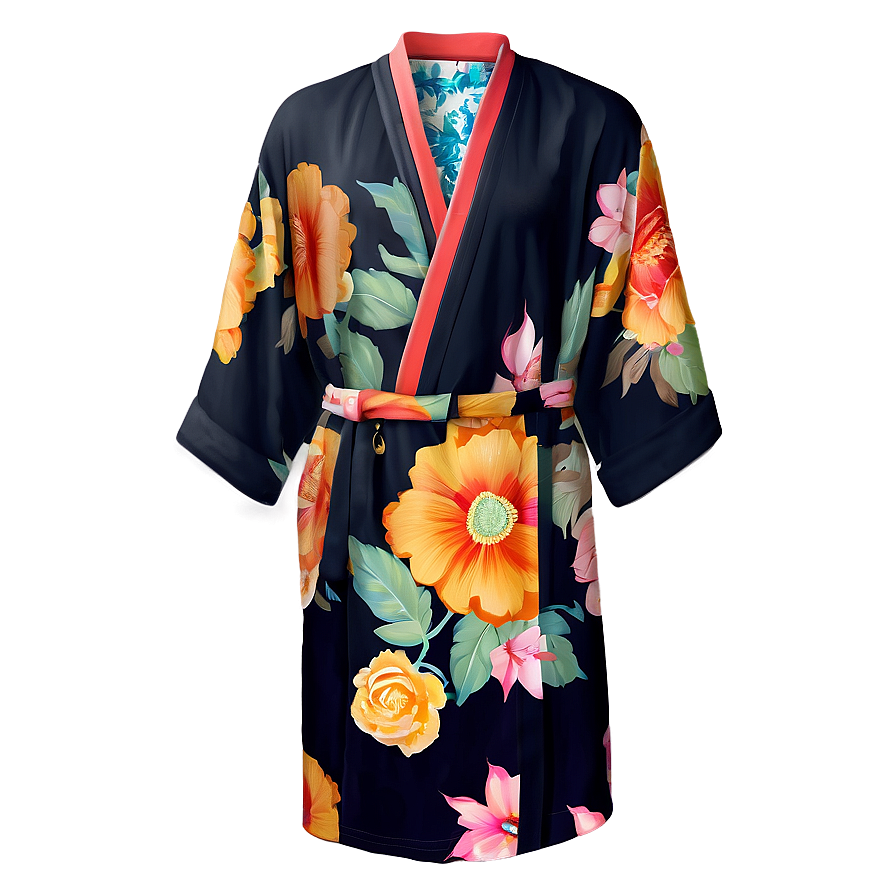 Floral Kimono Robe Png Lyp PNG