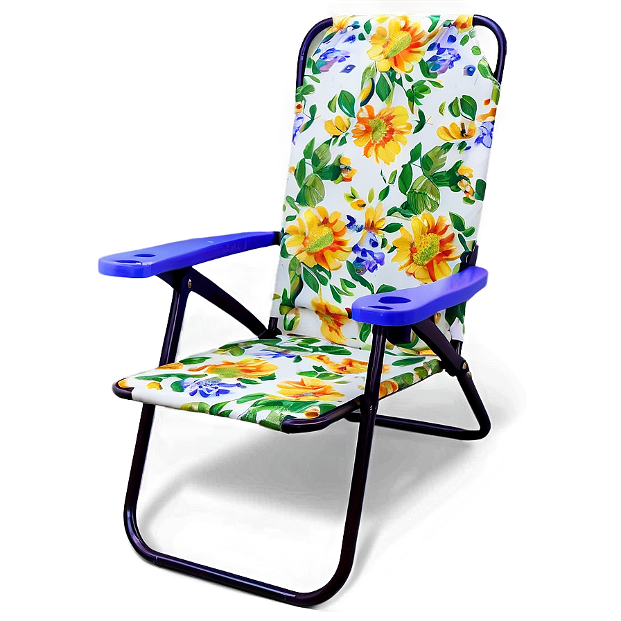 Floral Lawn Chair Png 06132024 PNG