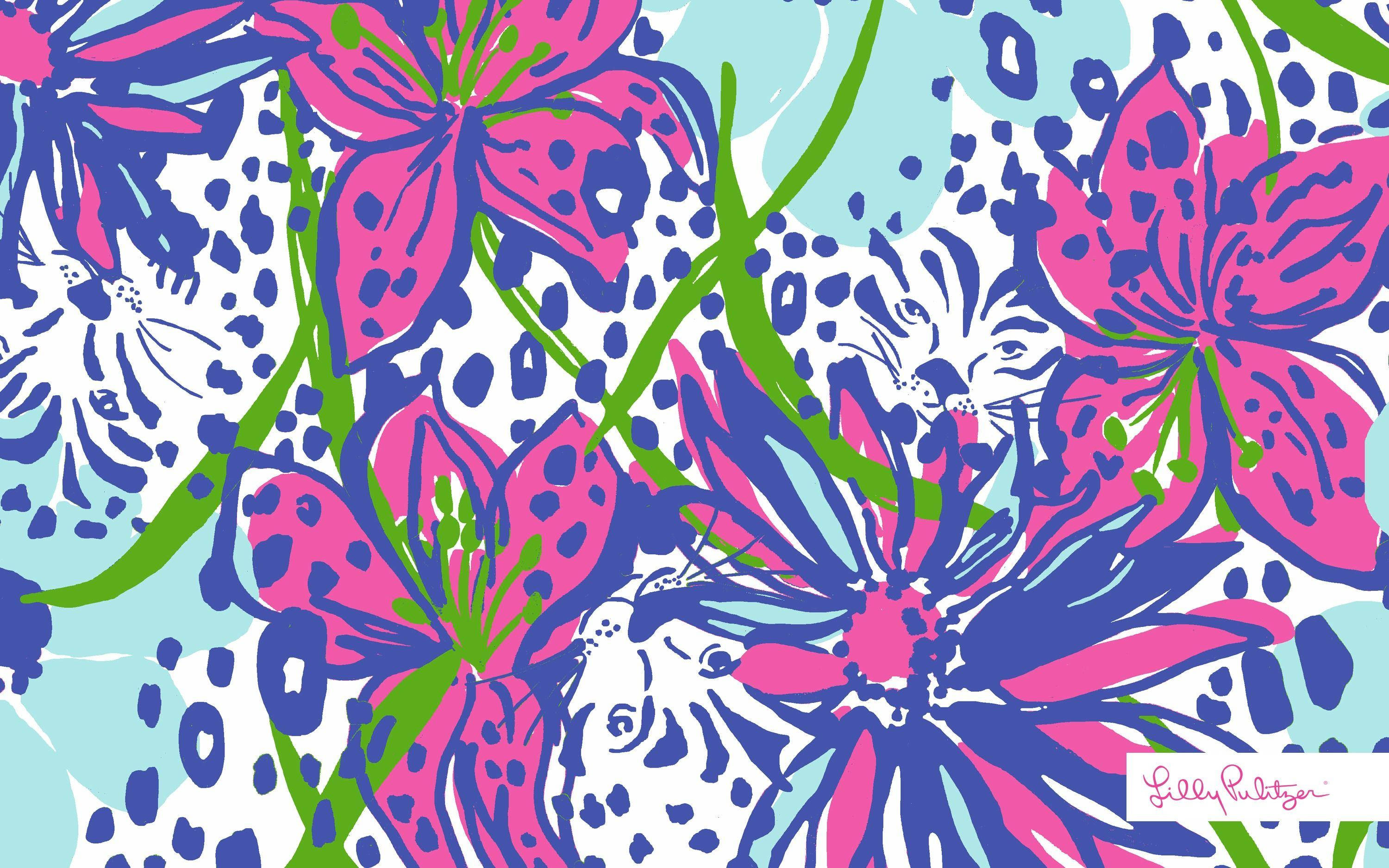 Floral Leopard Lilly Pulitzer Desktop Wallpaper