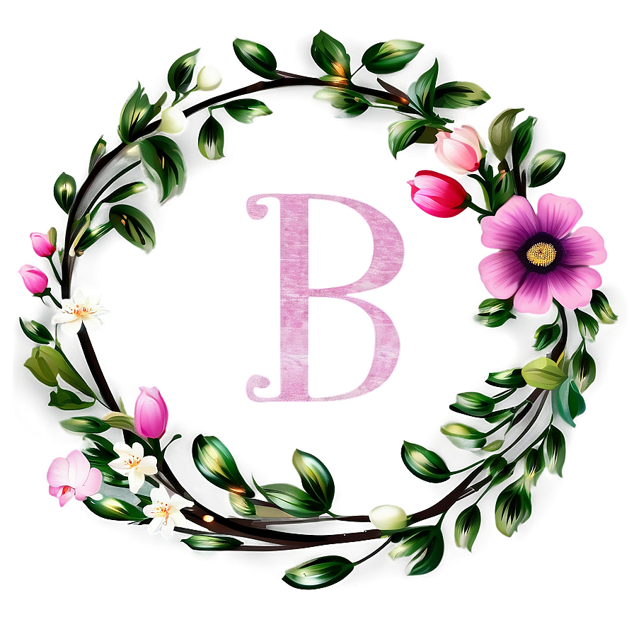 Download Floral Letter Monogram Png 05062024 | Wallpapers.com