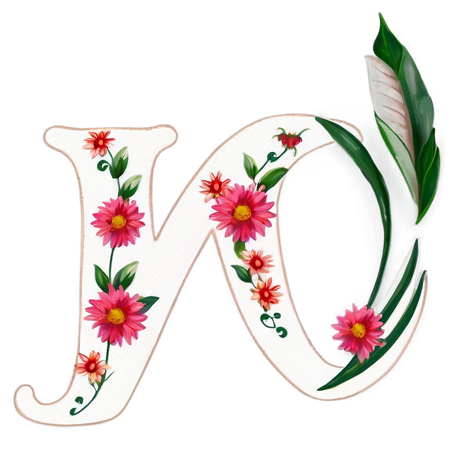 Floral Letter Monogram Png Wpp PNG