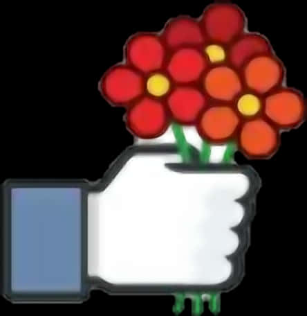 Floral Like Button PNG