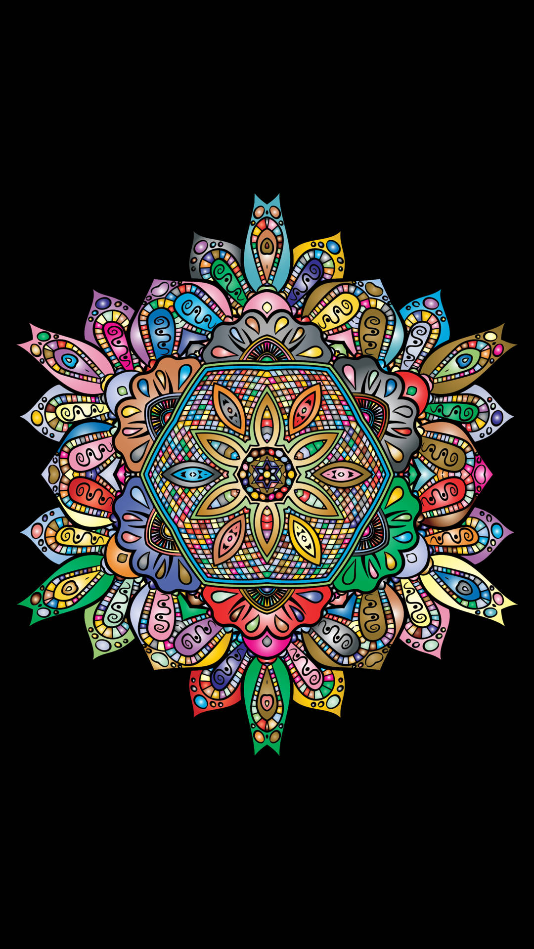 Floral Mandala Wallpaper