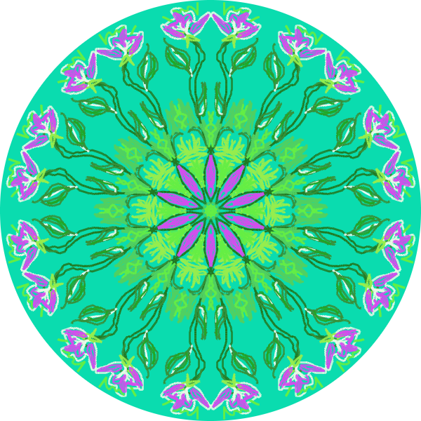 Floral Mandala Artwork PNG