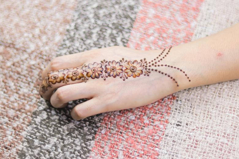 Floral Mehndi Hand Indian Wedding