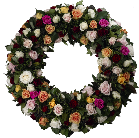 Floral Memorial Wreath Funeral Tribute PNG