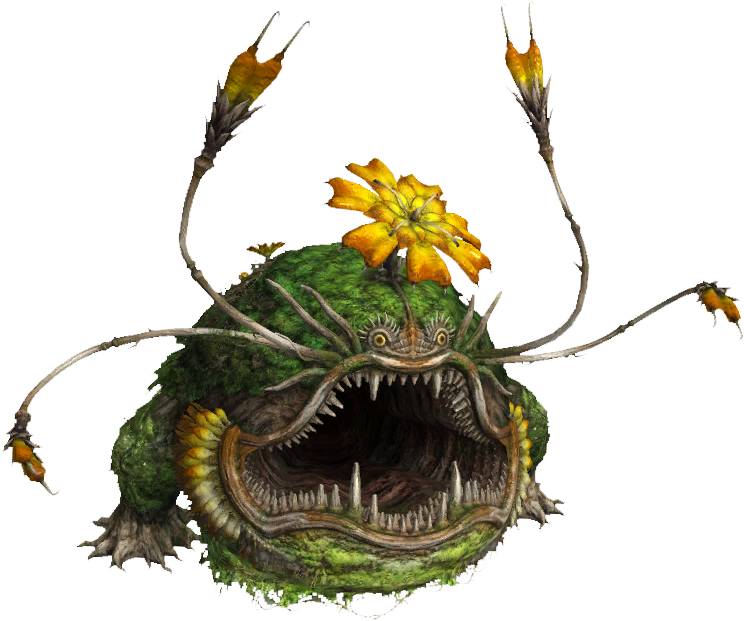 Floral Monster Artwork PNG