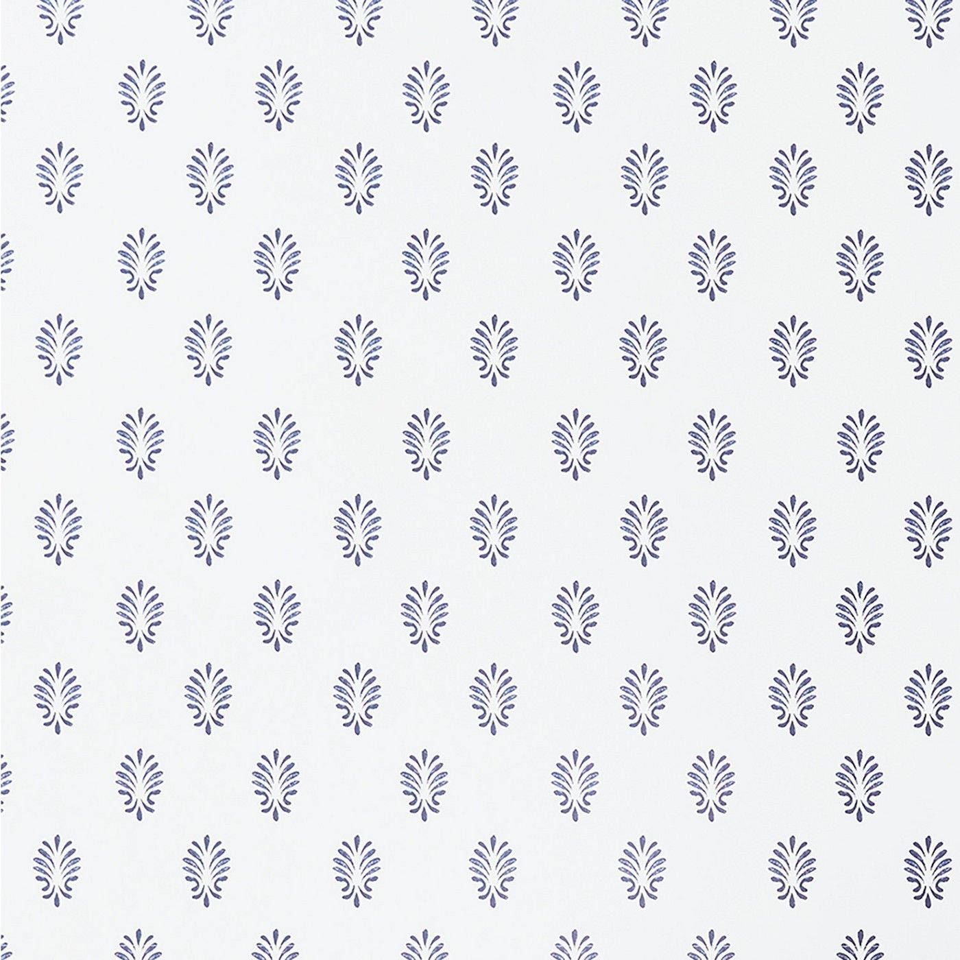 Floral Navy Blue And White Pattern