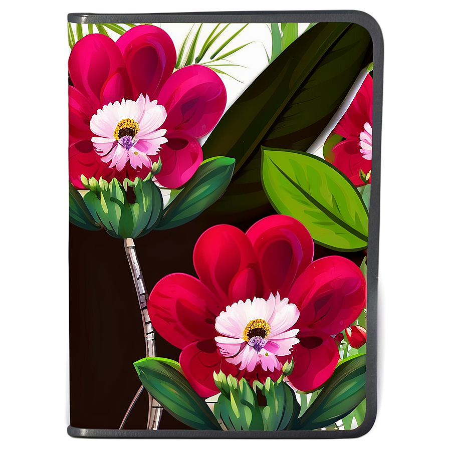 Floral Notebook Cover Png Rfq62 PNG
