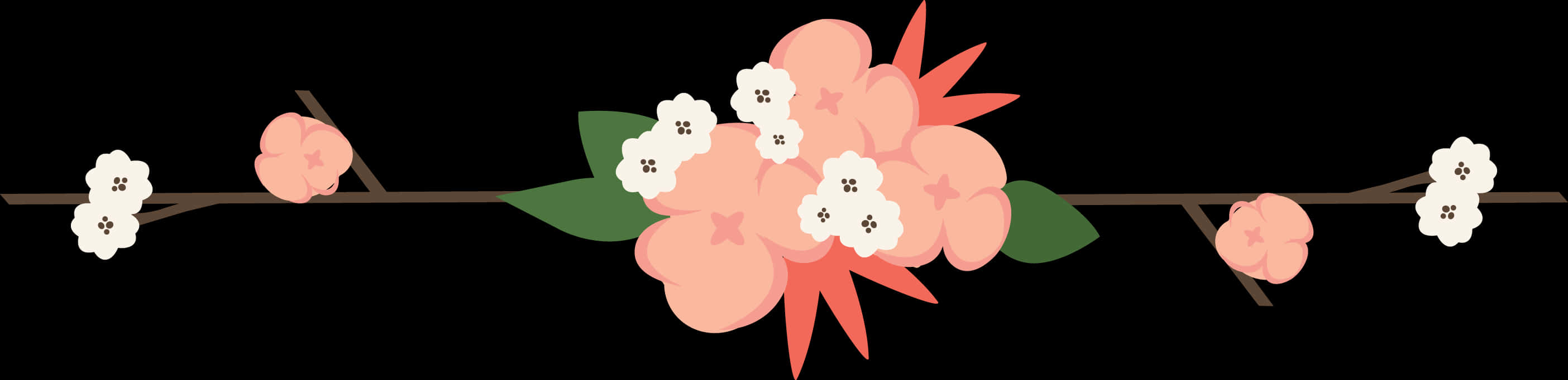 Floral Page Divider PNG