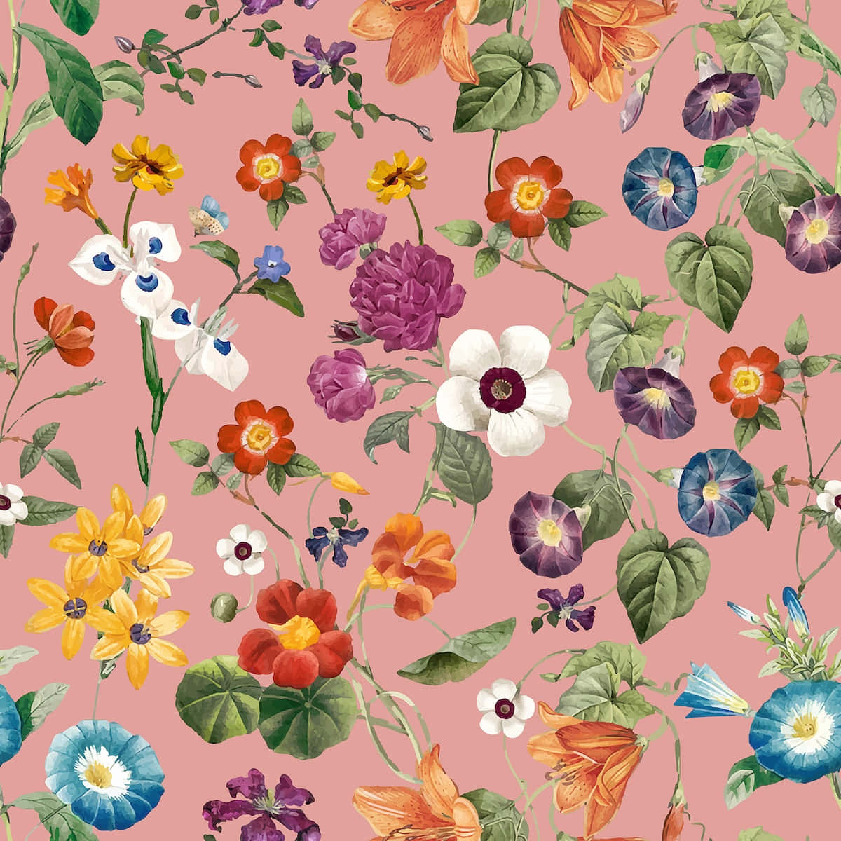 A beautiful, colorful floral patterned background.