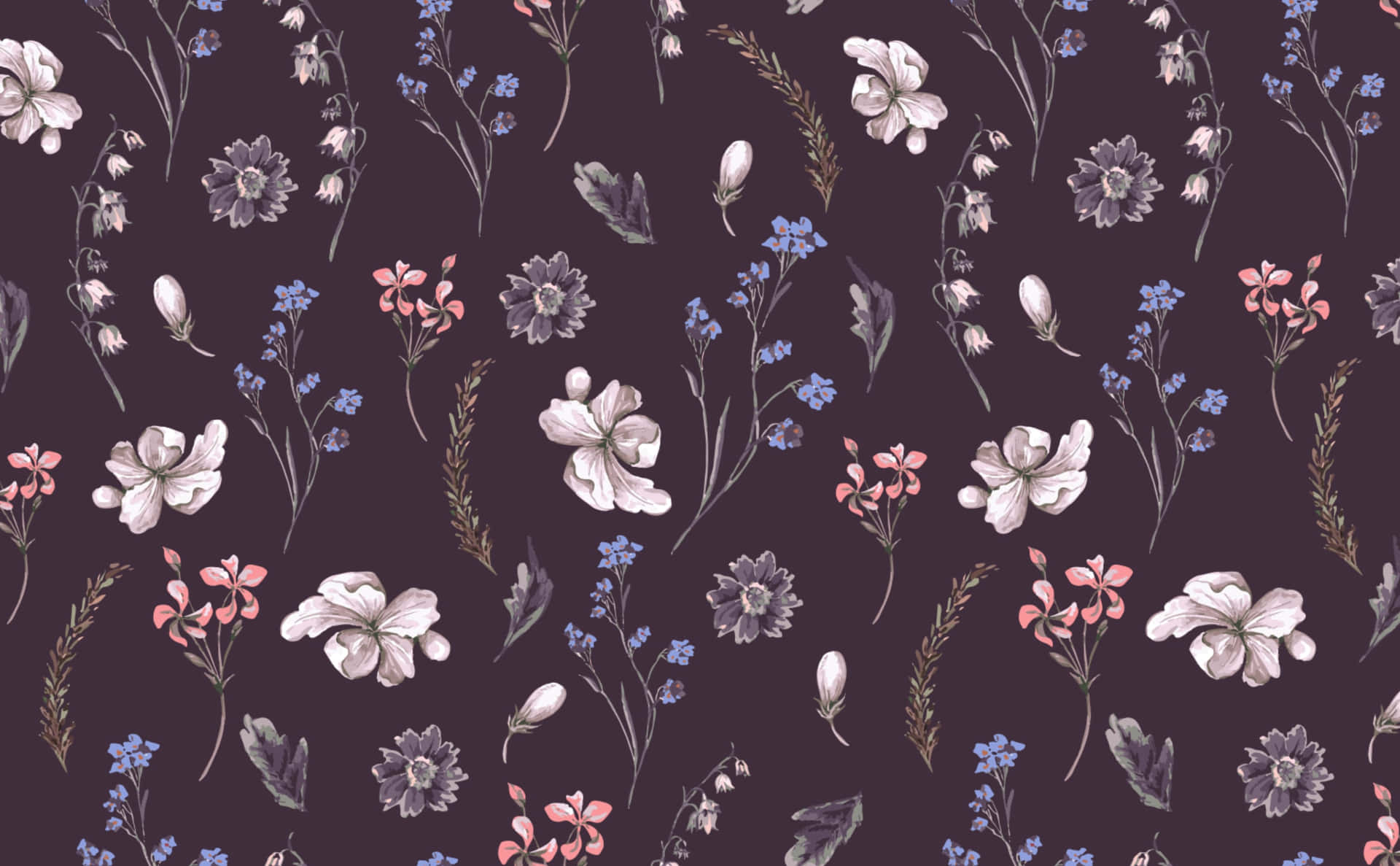 A vibrant floral pattern with an array of bold colors