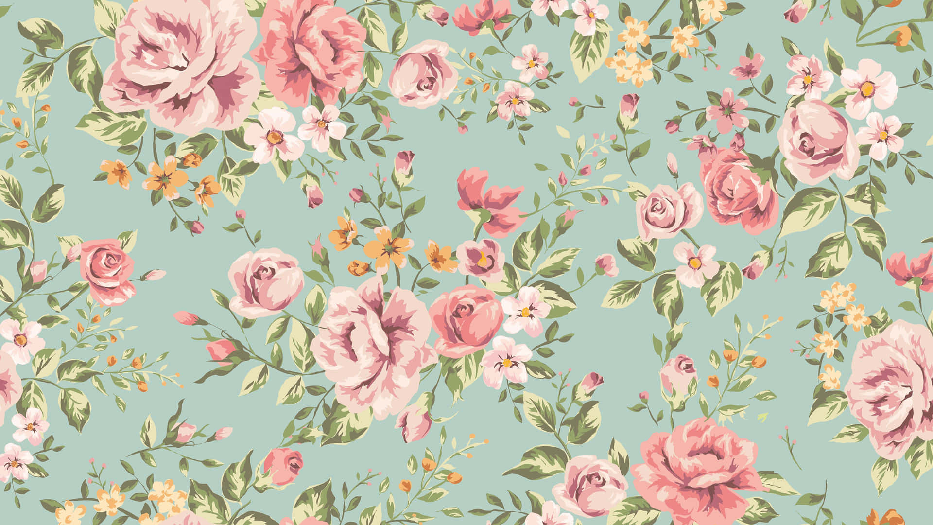 Beautiful floral pattern wallpaper